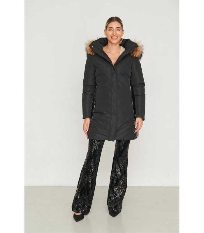 Plumas Acolchado Negro Henry Arroway Mujer