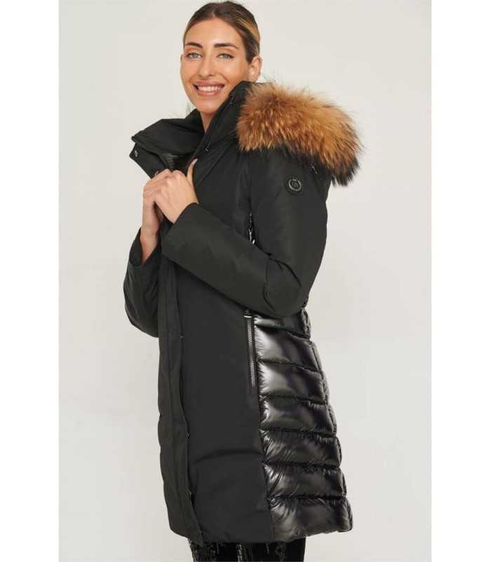 Plumas Acolchado Negro Henry Arroway Mujer