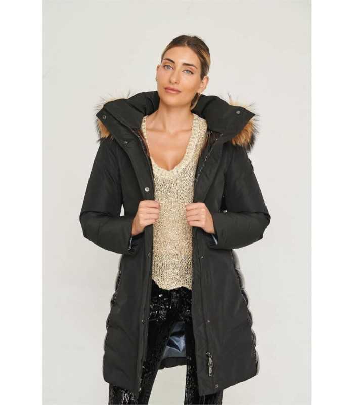 Plumas Acolchado Negro Henry Arroway Mujer