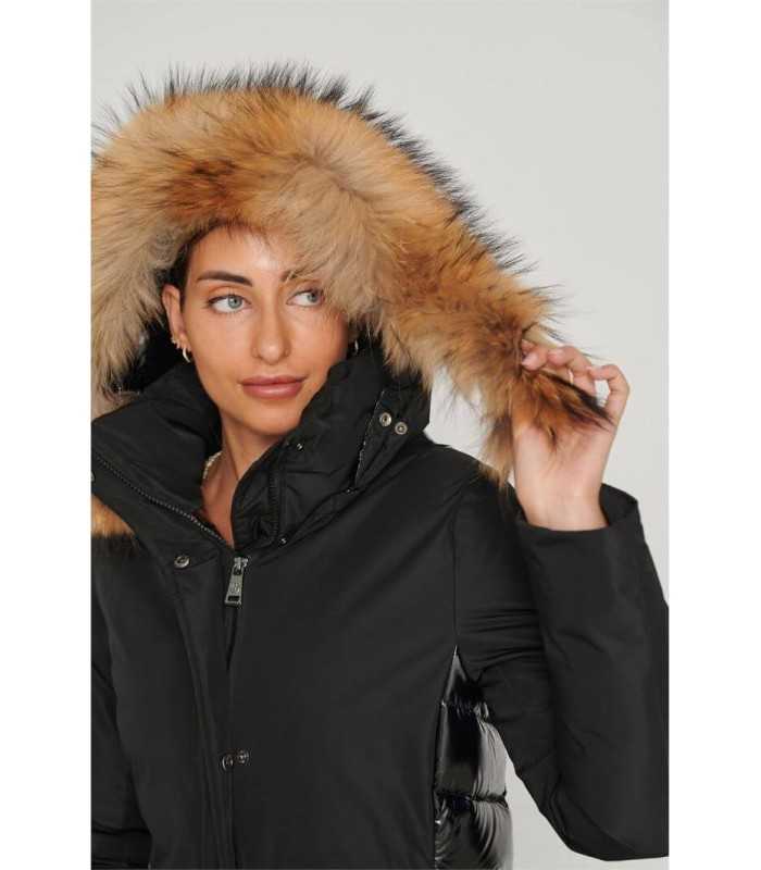 Plumas Acolchado Negro Henry Arroway Mujer