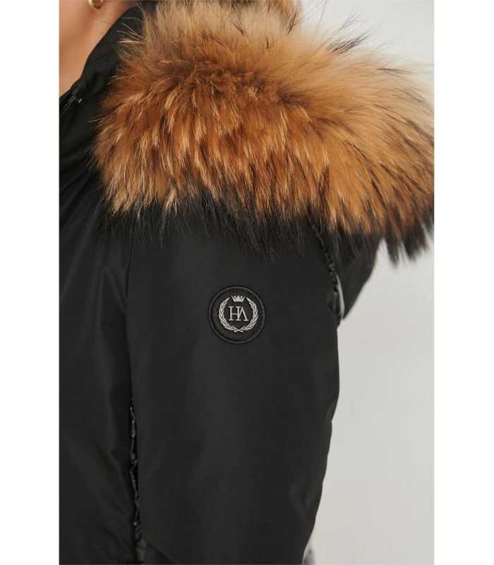 Plumas Acolchado Negro Henry Arroway Mujer