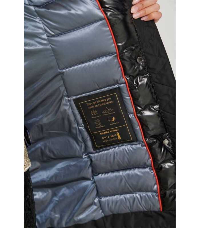 Plumas Acolchado Negro Henry Arroway Mujer