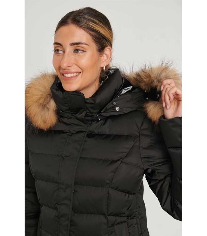 Plumífero Largo Negro Henry Arroway Mujer