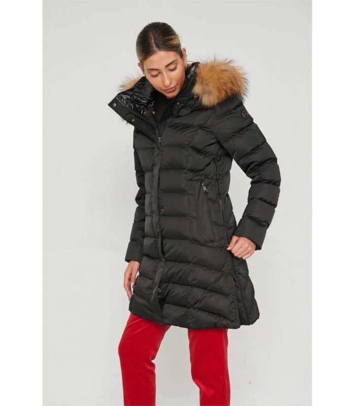 Plumífero Largo Negro Henry Arroway Mujer