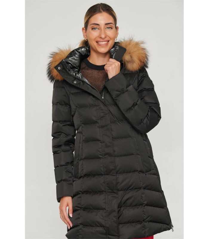 Plumífero Largo Negro Henry Arroway Mujer