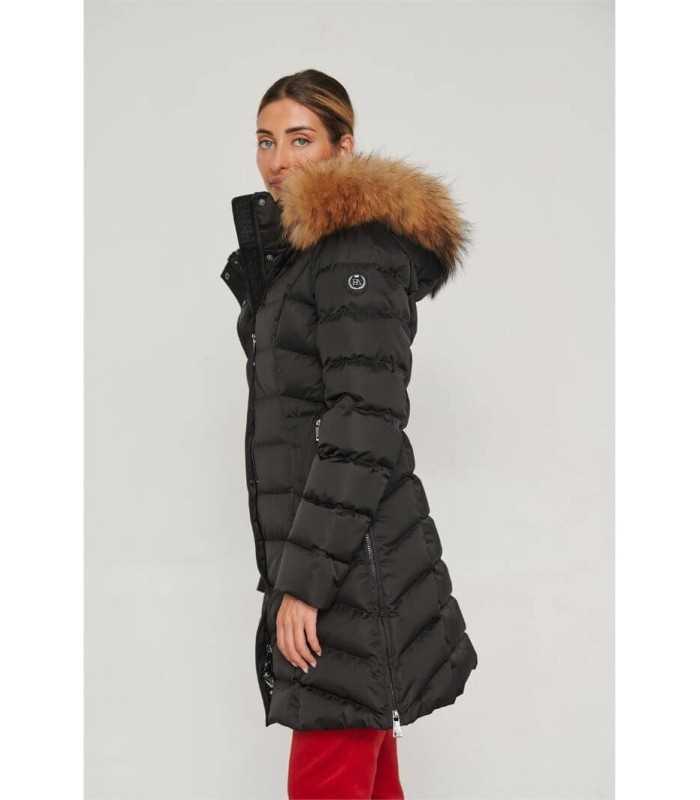 Plumífero Largo Negro Henry Arroway Mujer