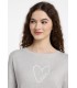 Suéter Gris Corazón Frieda Freddies Mujer