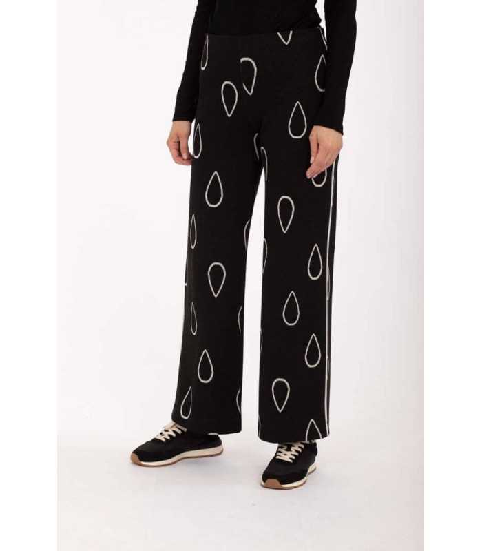 Pantalón Negro Gotas Anna Mora Mujer