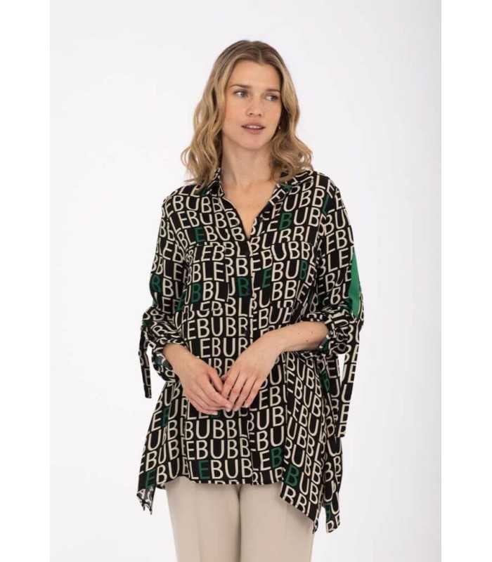 Camisa Letras Verdes Anna Mora Mujer