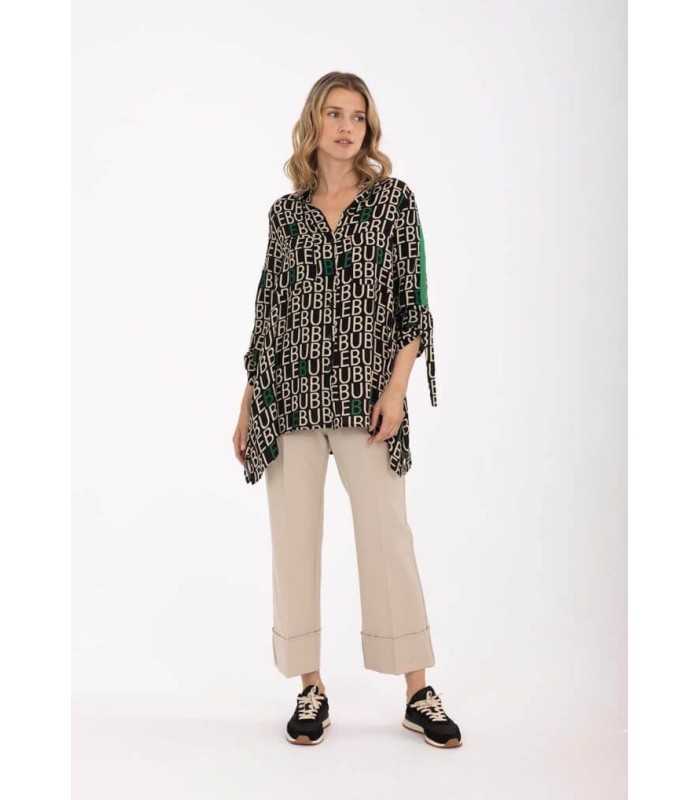 Camisa Letras Verdes Anna Mora Mujer