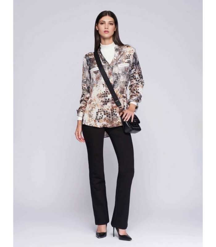 Blusón Estampado Manchas Carmela Rosso Mujer
