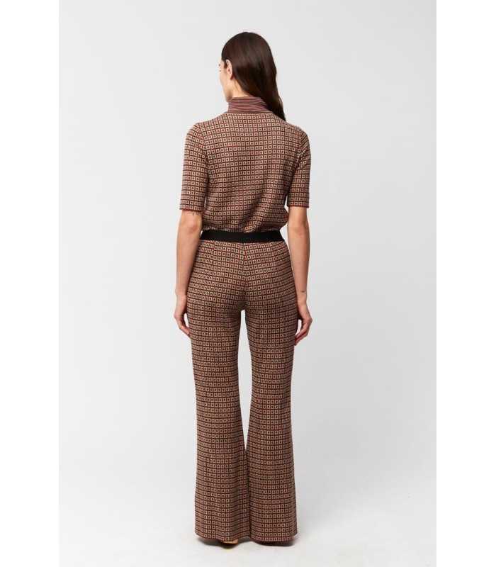 Pantalón Granate Geométrico Aldo Martins Mujer