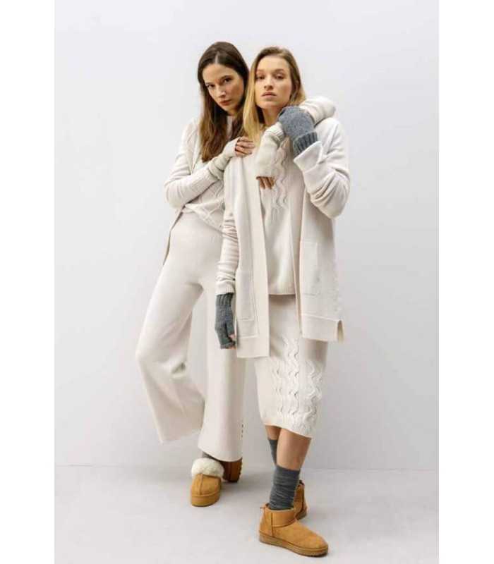 Chaqueta Lana Caqui Maria Bellentani Mujer