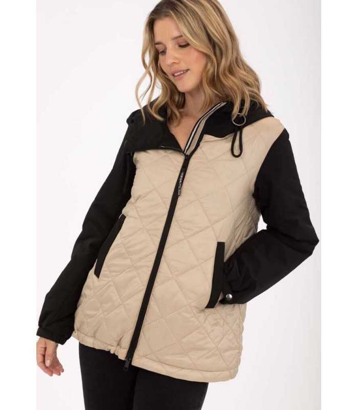 Parka Bicolor Guateada Anna Mora Mujer