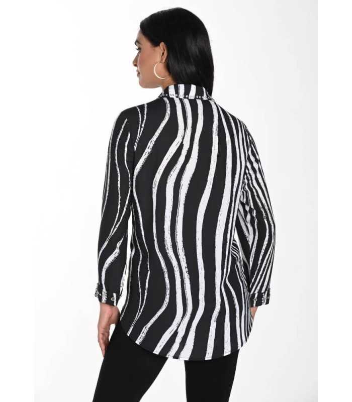 Camisa Estampada Ondas Frank Lyman Mujer
