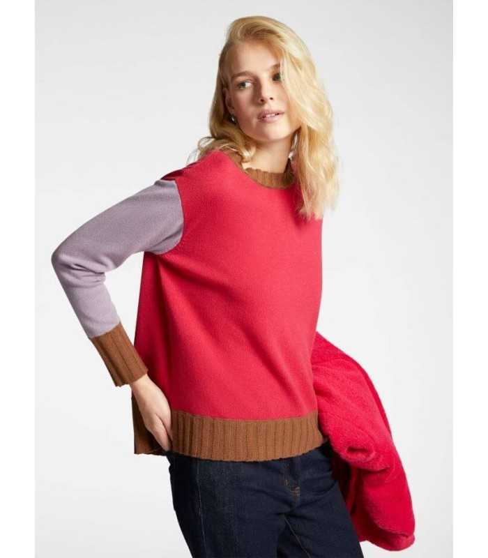 Suéter Tricolor Fucsia Elena Miro Mujer