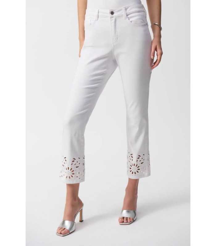 Pantalón Blanco Bordado Joseph Ribkoff Mujer