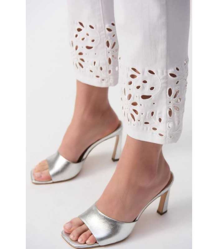 Pantalón Blanco Bordado Joseph Ribkoff Mujer