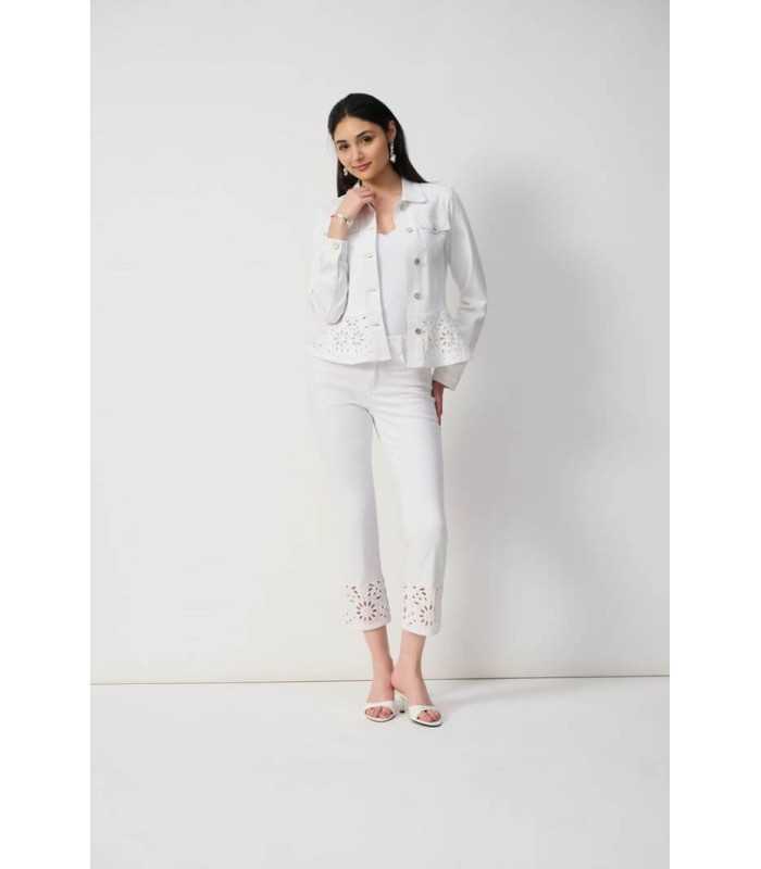 Pantalón Blanco Bordado Joseph Ribkoff Mujer