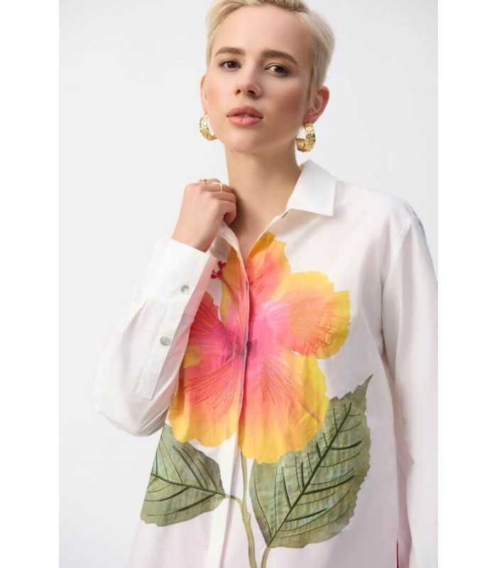 Camisa Algodón Flor Joseph Ribkoff Mujer