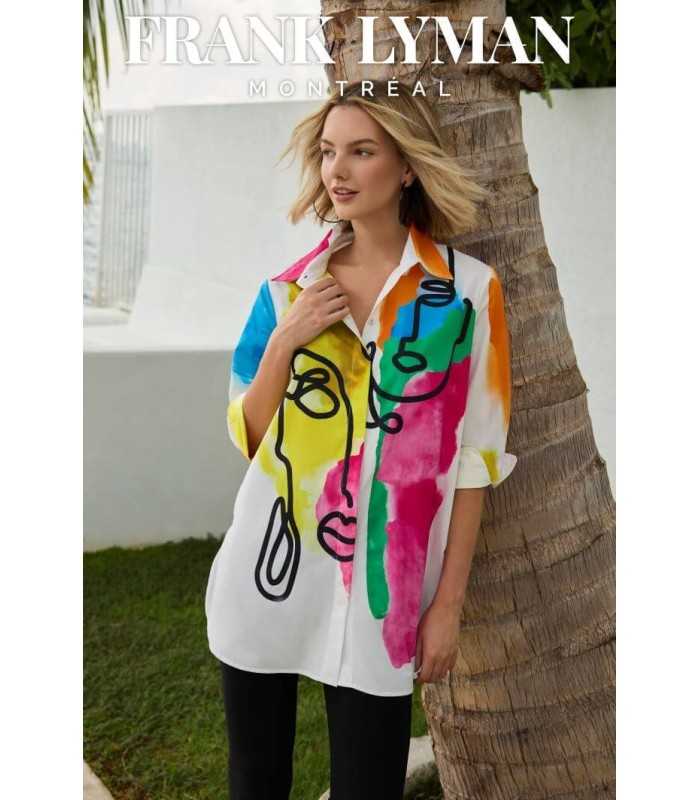 Blusón Estampado Caras Frank Lyman Mujer