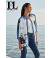 Blusón Camisero Estampado Frank Lyman Mujer