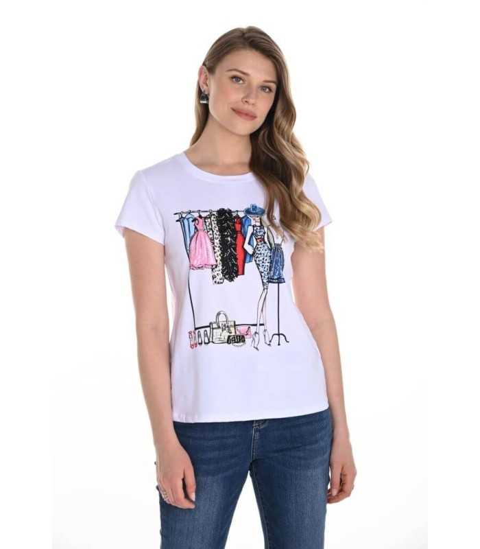 Camiseta Dibujo Ropa Frank Lyman Mujer