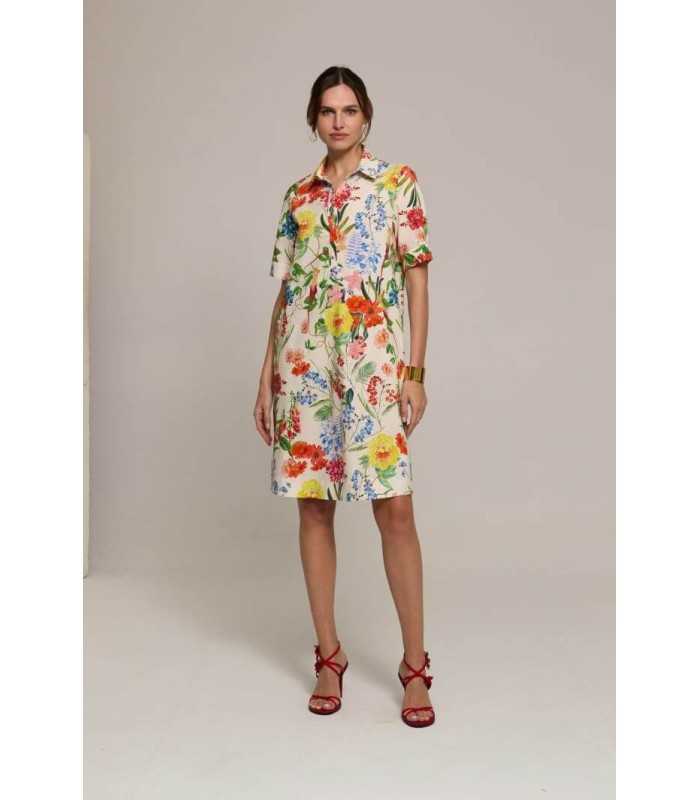 Vestido Estampado Flores Luis Civit Mujer