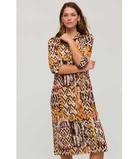 Vestido Estampado Azteca Civit Mujer