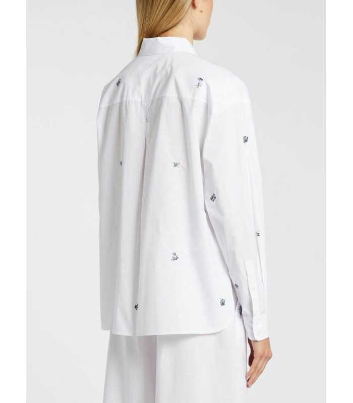 Camisa Blanca Bordada Marella Mujer