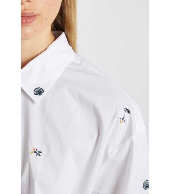 Camisa Blanca Bordada Marella Mujer