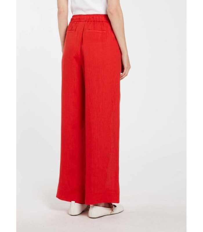 Pantalón Lino Rojo Marella Mujer
