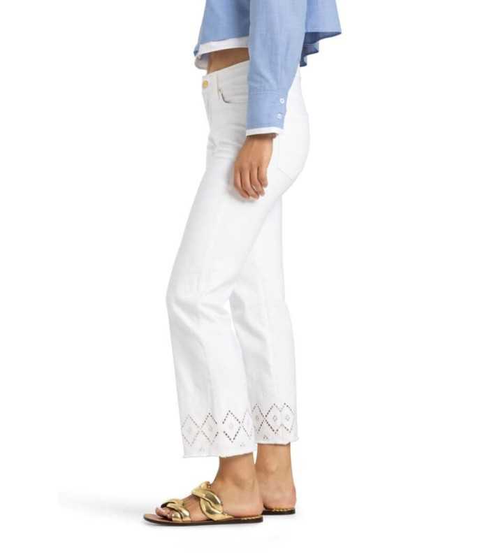 Pantalón FRANCESCA Blanco Calado Cambio Mujer