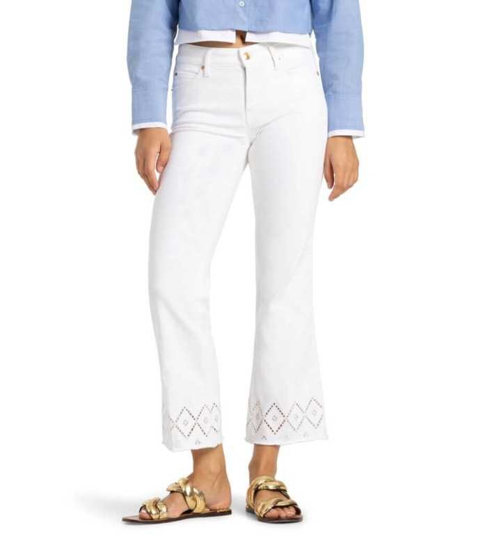 Pantalón FRANCESCA Blanco Calado Cambio Mujer