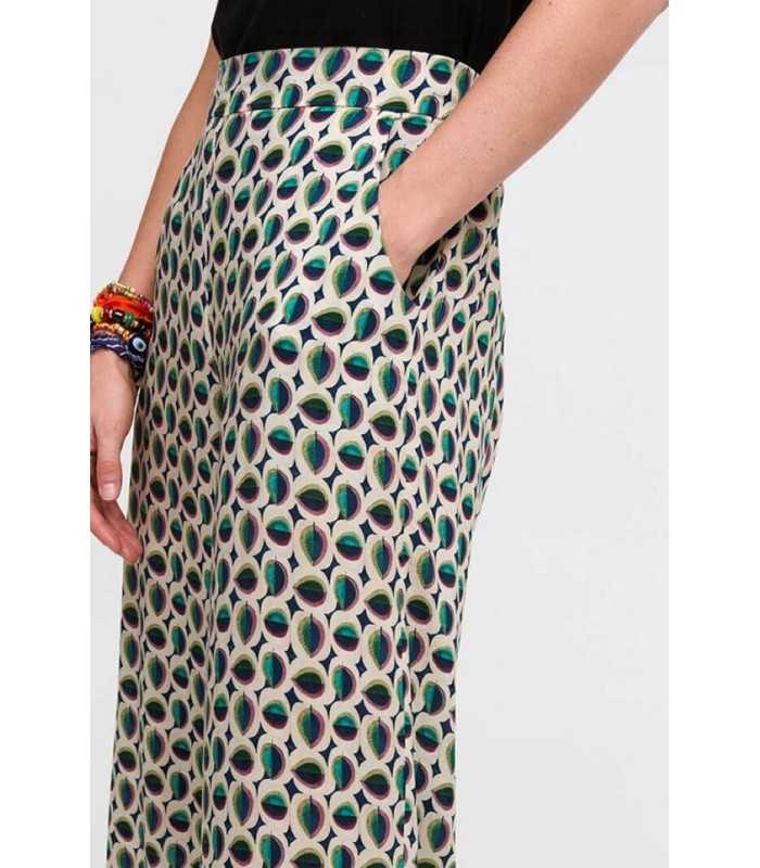 Pantalón Estampado Verdes Aldo Martins Mujer