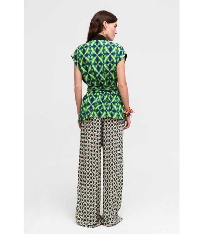 Pantalón Estampado Verdes Aldo Martins Mujer