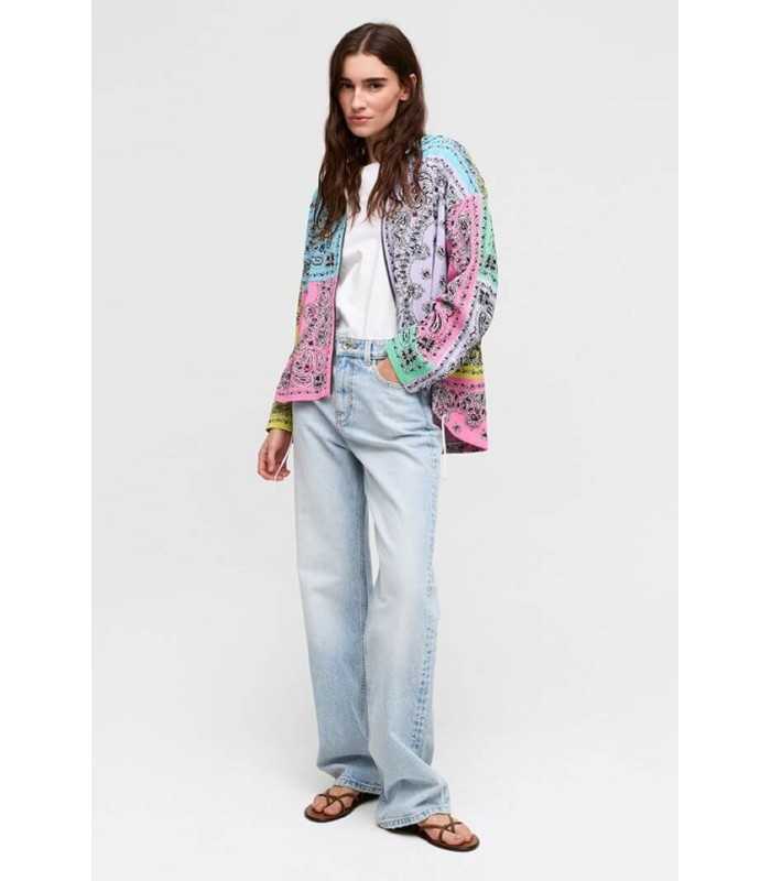 Chaqueta Estampada Multicolor Aldo Martins Mujer