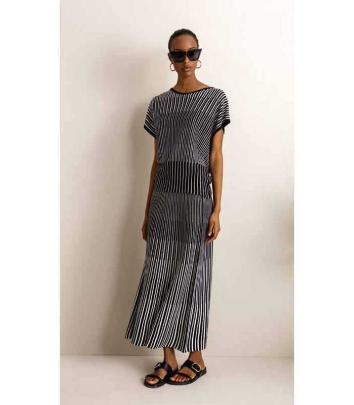 Falda Rayas Punto Maria Bellentani