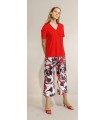 Pantalón Cropped Estampado Maria Bellentani Mujer