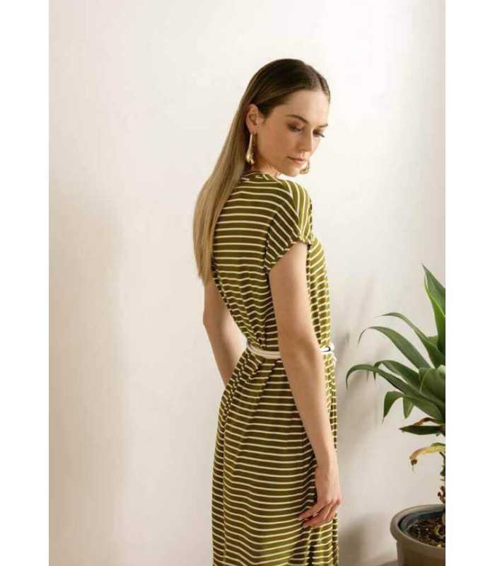 Vestido Marino Rayas Maria Bellentani Mujer