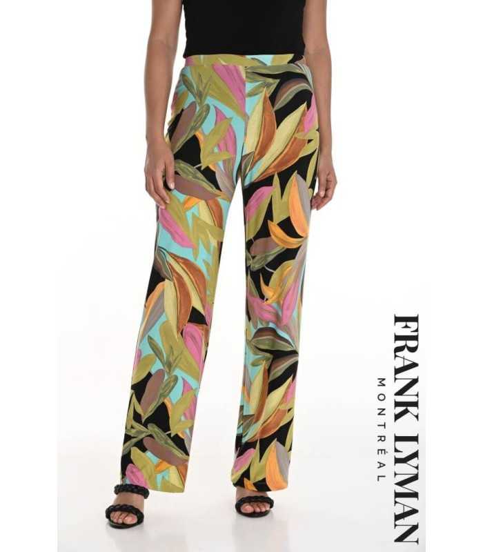 Pantalón Estampado Hojas Frank Lyman Mujer