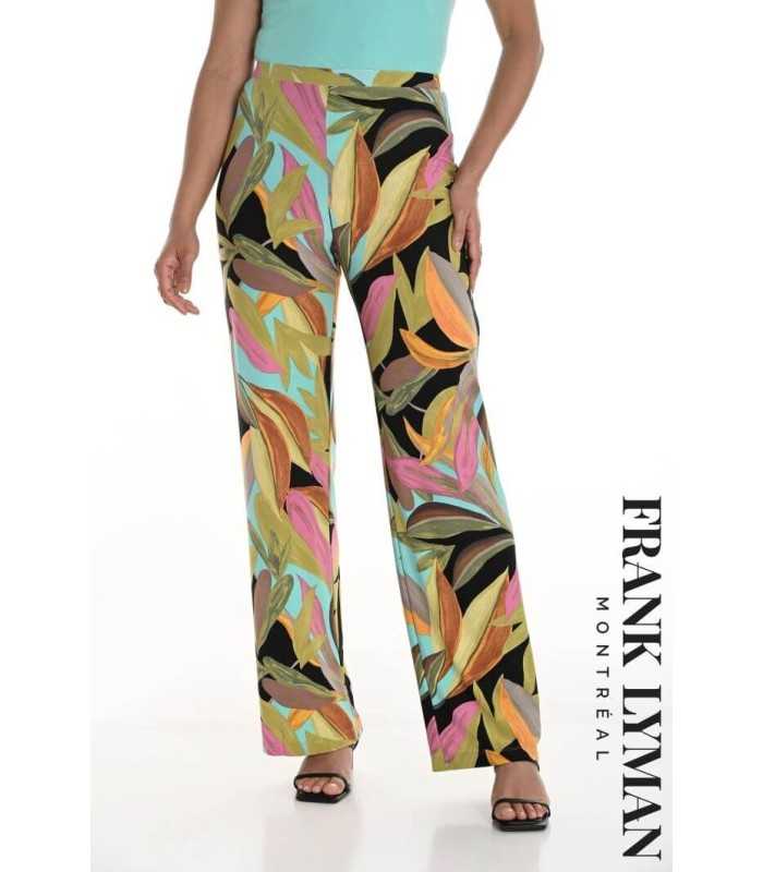 Pantalón Estampado Hojas Frank Lyman Mujer