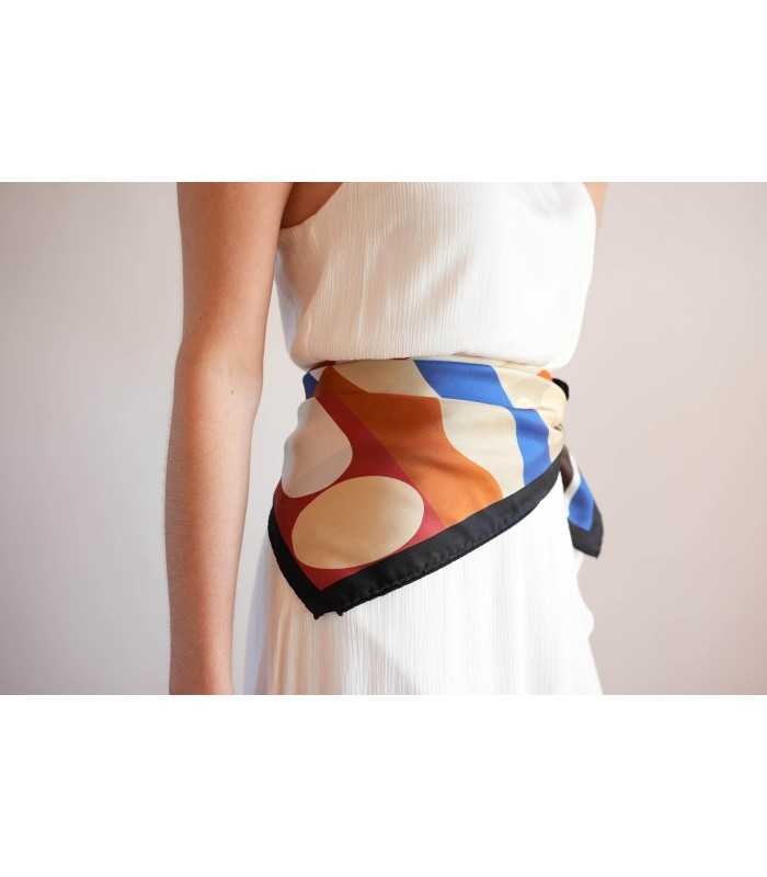 Pañuelo Estampado Azulón Noga Mujer