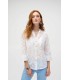Blusa Blanca Bordada Joseph Ribkoff Mujer
