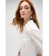 Blusa Blanca Bordada Joseph Ribkoff Mujer