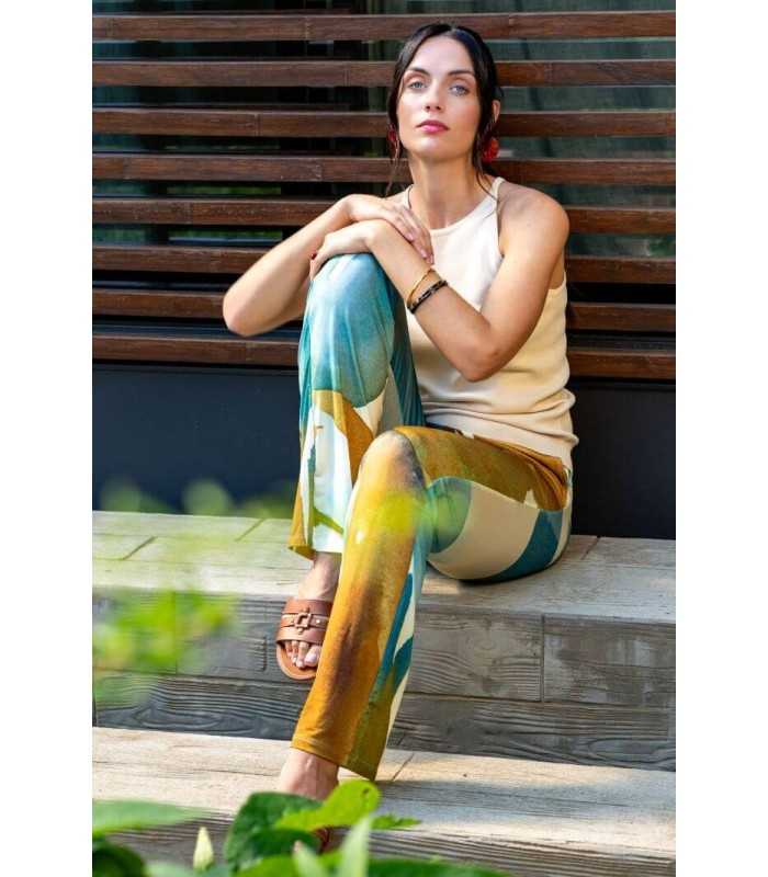 Pantalón Estampado Tierras Trovels Mujer