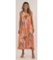 Vestido Largo Estampado Trovels Mujer