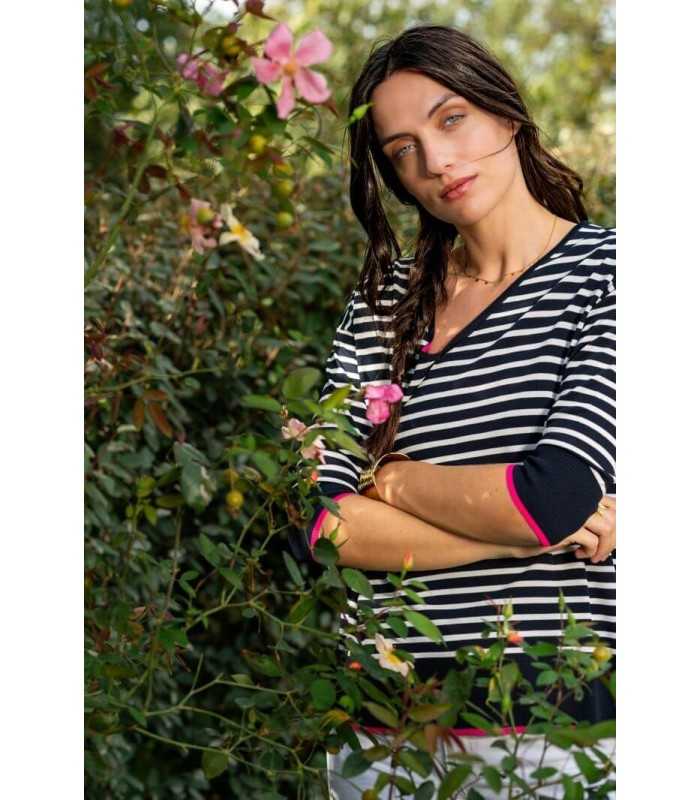 Suéter Rayas Punto Trovels Mujer