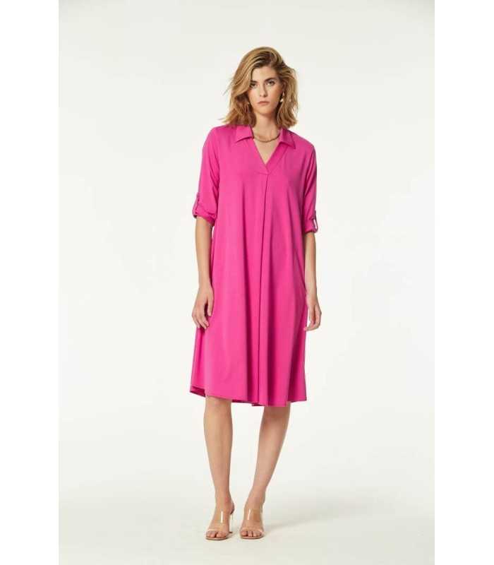 Vestido Punto Fucsia Oky Mujer