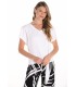 Blusa Blanca Nudo Frank Lyman Mujer